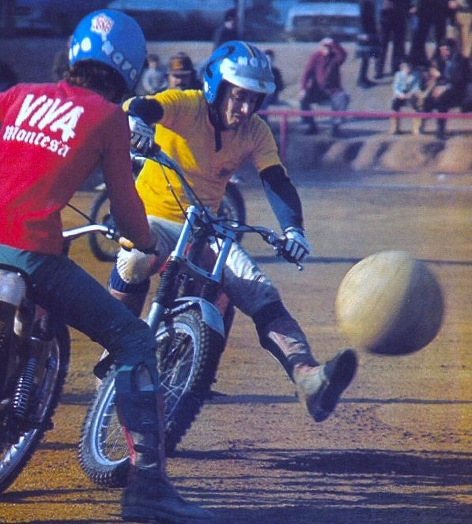 Motos Made In Spain: ¿Motoball? Fútbol con OSSA Phantom y Bultaco Pursang 16 motoball liga espanola