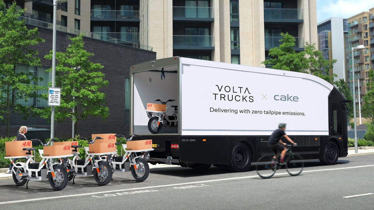 Volta Trucks se asocia con Cake para el reparto de última milla 1 Volta x HM x Cake 4 1