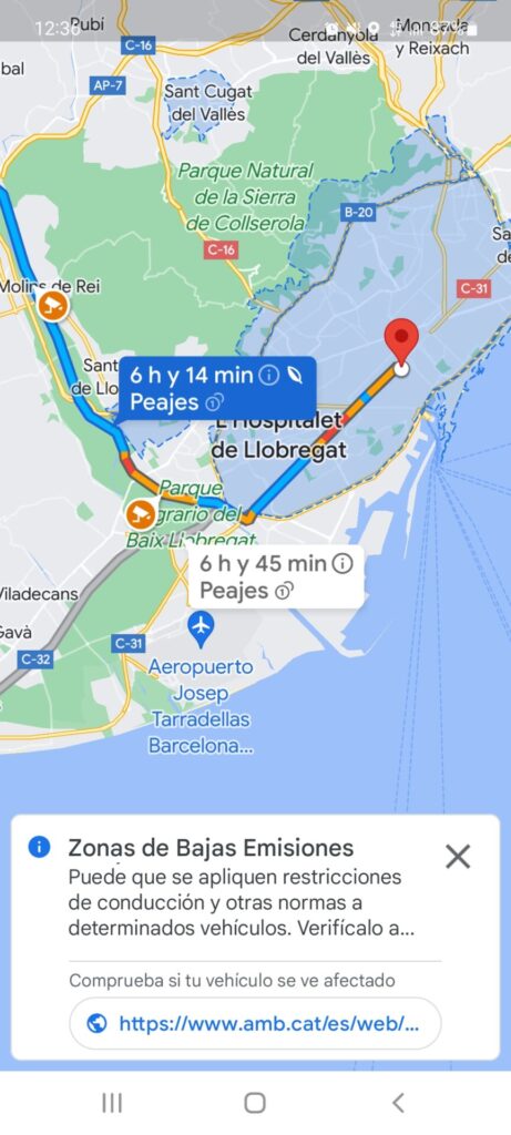 alertas en google maps