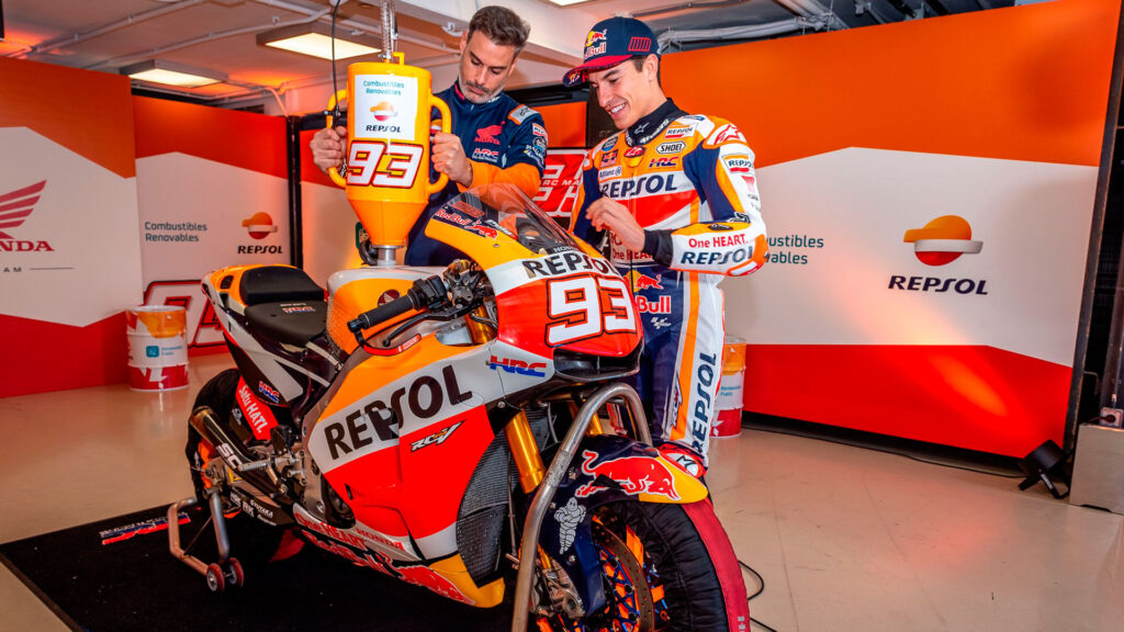 marquez prueba biocombustible motogp 1