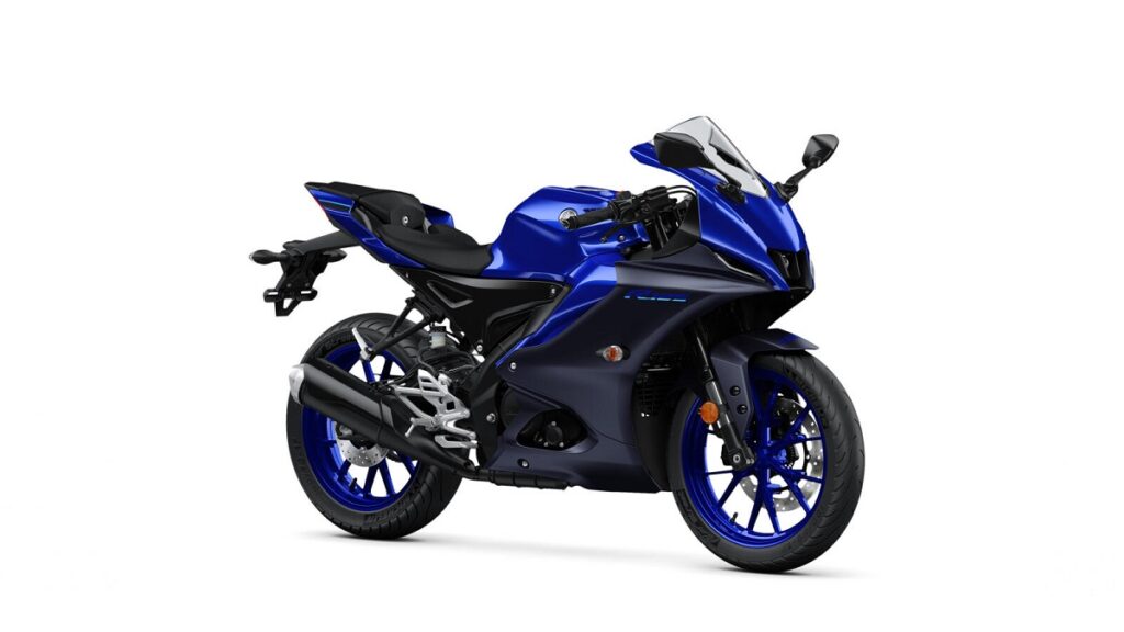 yamaha r125 2023 estudio derecha azul