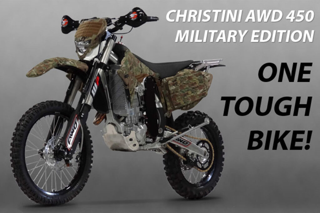 Motos bizarras (IV): Tracción y transmisión... ¿sólo a la rueda trasera? 14 2015-AWD450-Military