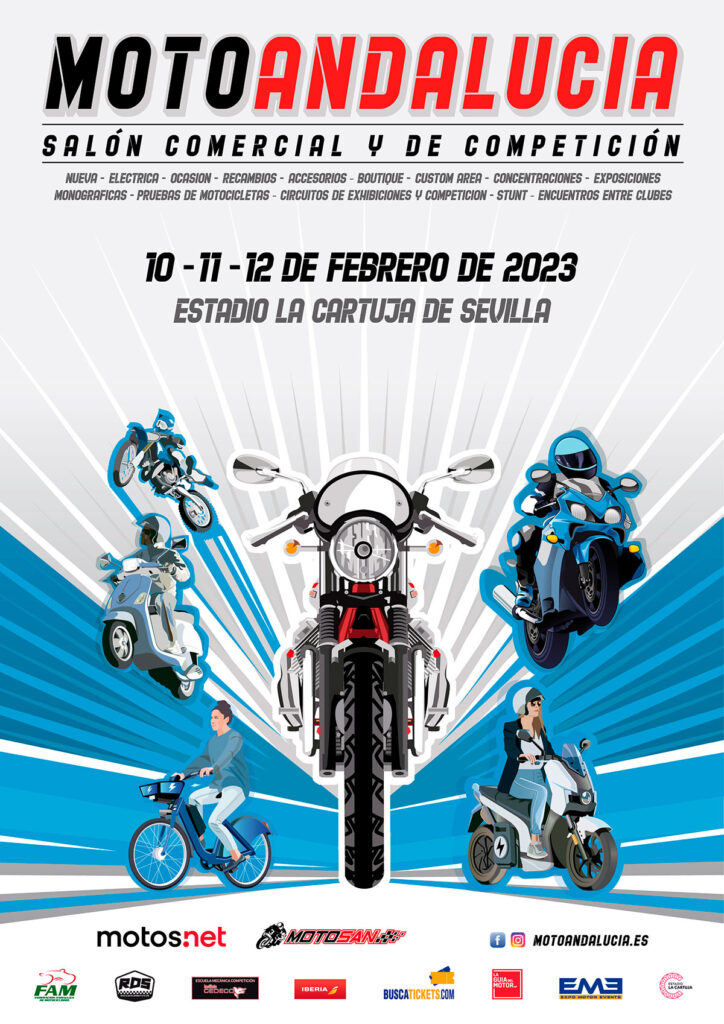 MotoAndalucía arrancará motores este fin de semana en Sevilla 2 Cartel-MOTOANDALUCIA-2023