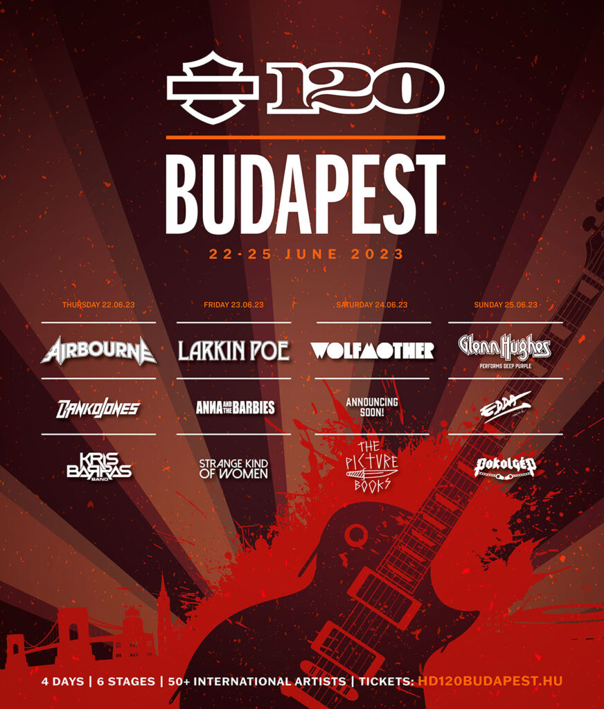 Harley-Davidson anuncia el cartel para el Festival Europeo de 120º Aniversario 11 H-D_Budapest-Band-Poster-2