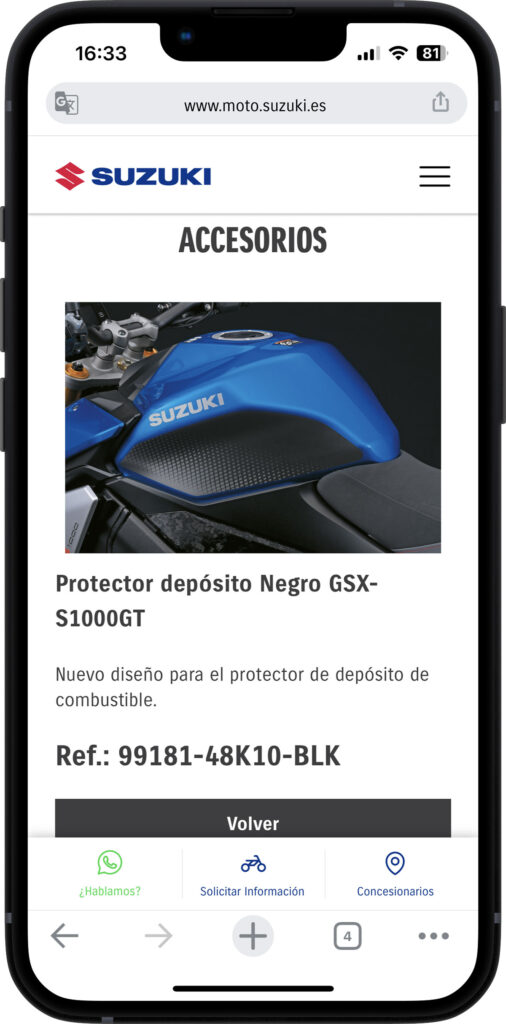 Suzuki presenta su renovada web con un diseño centrado en el teléfono móvil 11 nueva web motos suzuki 2