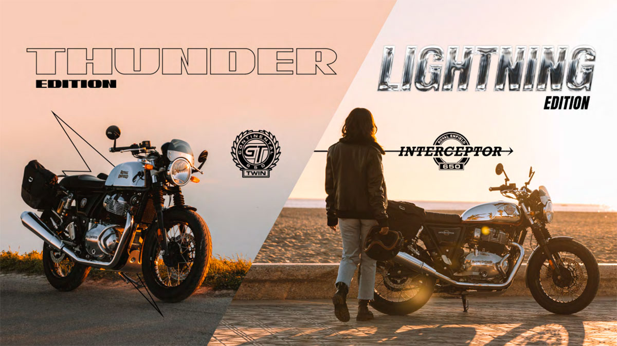 Royal Enfield anuncia dos versiones especiales para sus bicilíndricas más populares 1 royal-enfield-continental-gt-650-thunder-interceptr-650-lightning