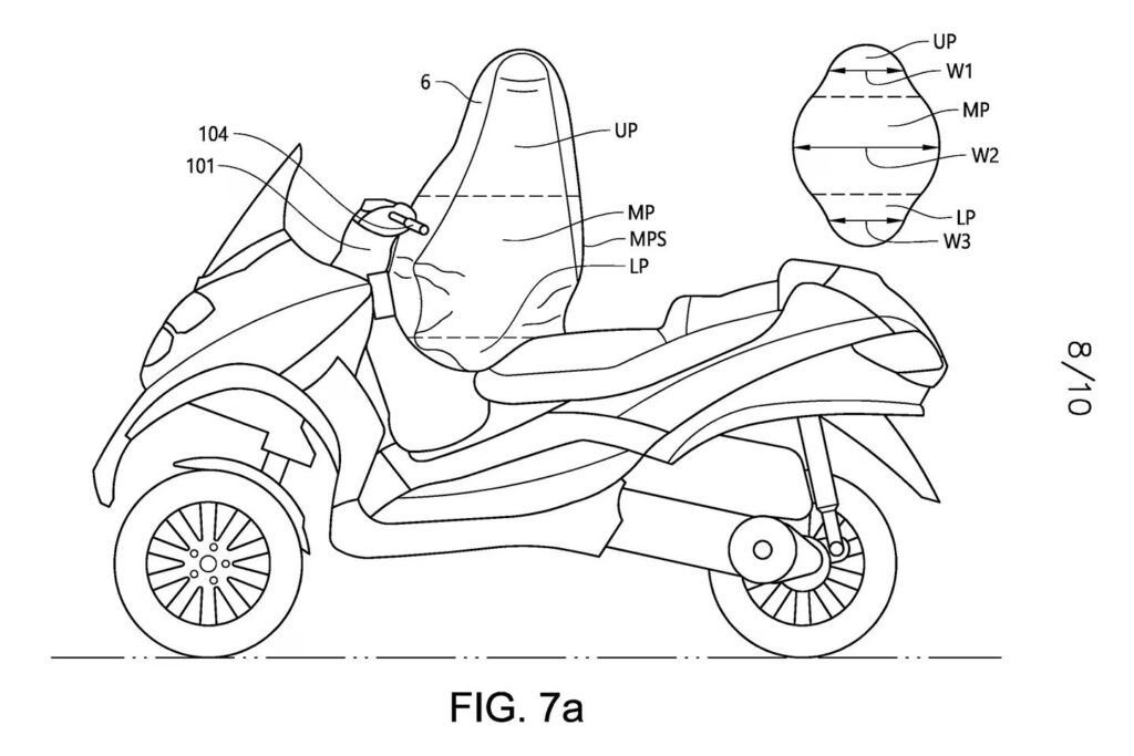 Piaggio ya trabaja en un MP3 con sistema de airbag integrado 12 airbag piaggio mp3 1