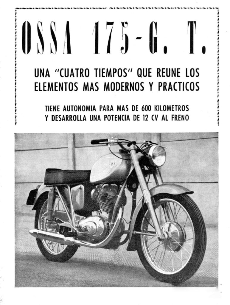 OSSA 175 GT: la "4 tiempos" olvidada 13 Cartel publicitario OSSA 175 GT