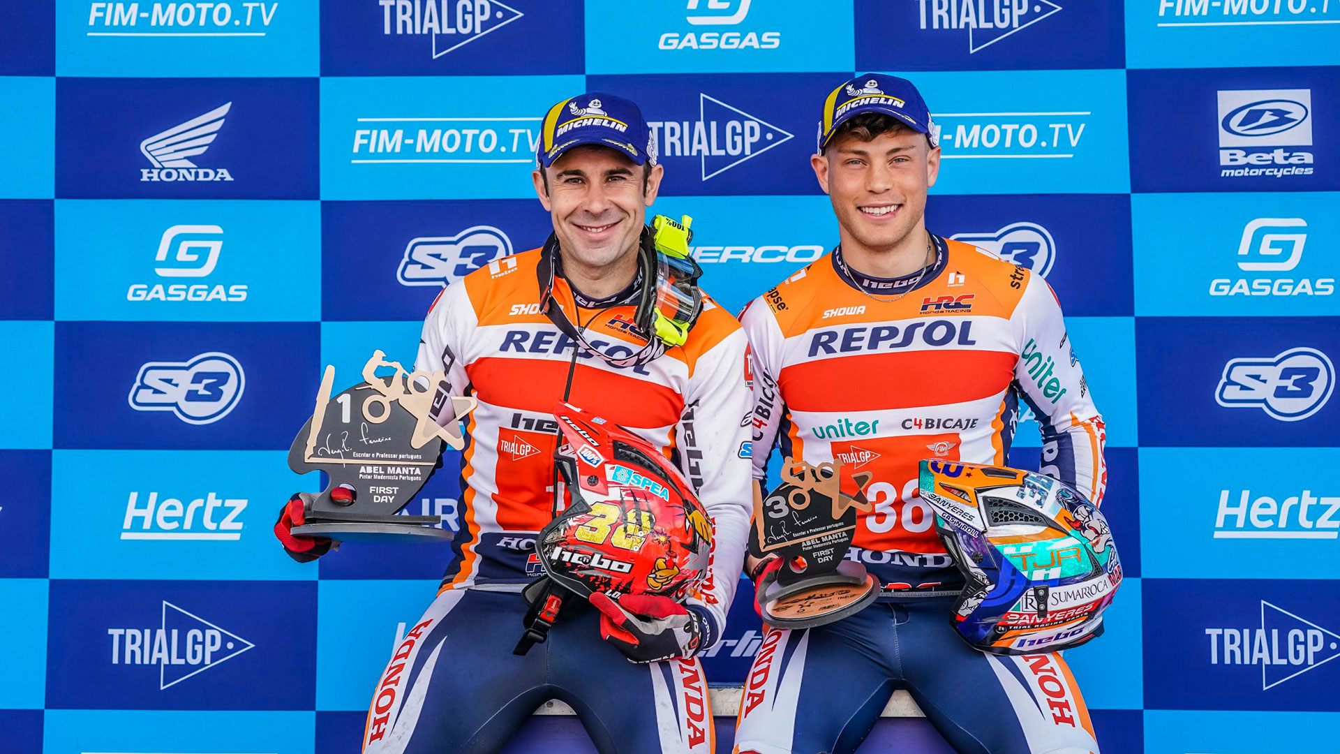 El equipo Repsol Honda de Trial sigue pletórico en el Mundial outdoor 7 TrialGP23_r3_PODIUM_07718_ps-scaled