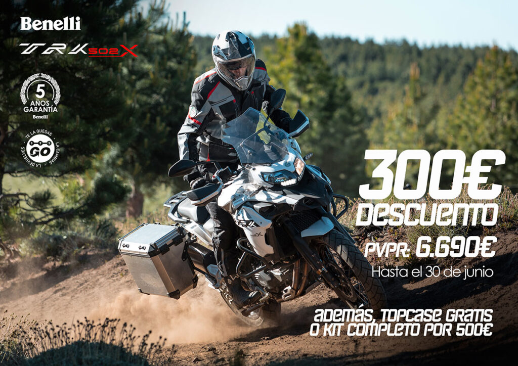 Nuevo chollo Benelli TRK 502 X: la trail bicilíndrica se beneficia de un descuento de 300 euros y muchas ventajas más 9 oferta-benelli-trk-502-x