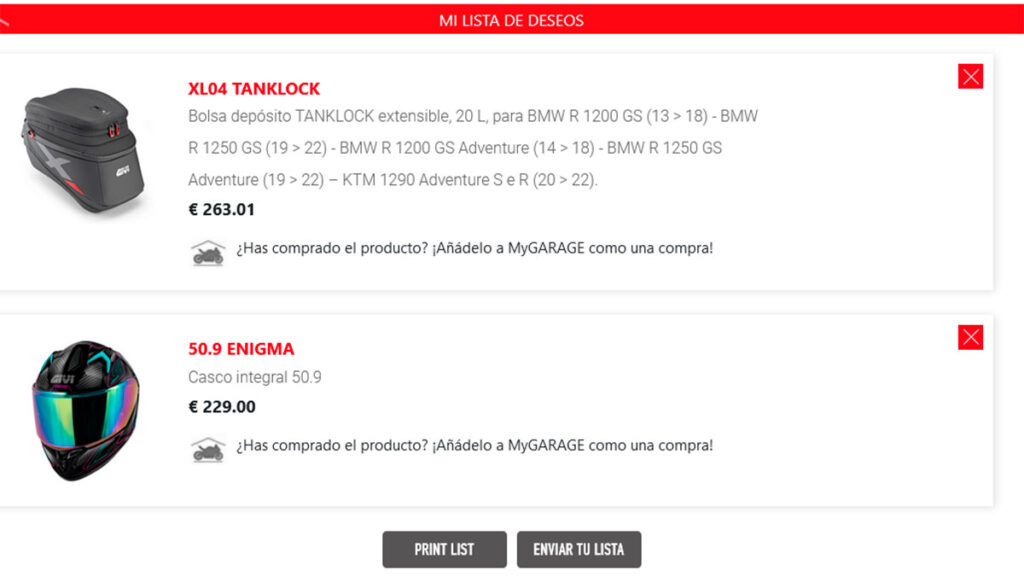 MyGarage: así es el punto de encuentro virtual de GIVI 10 ndp givi mygarage7