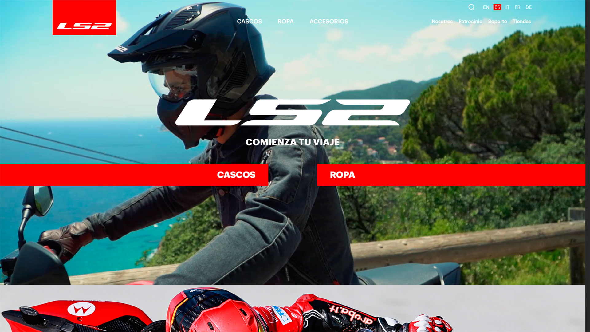 marca de cascos LS2 estrena nueva página web