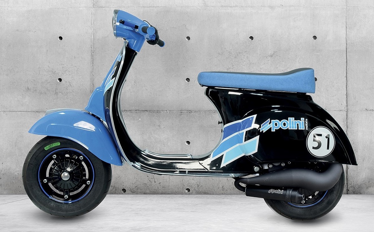 Escape Polini For Race 2023 para Vespa Primavera bastidor pequeño: imprescindible en competición