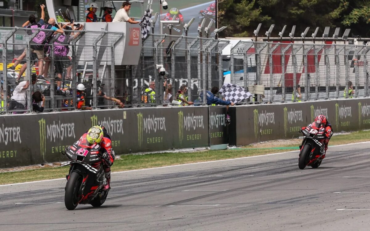 MotoGP Cataluña 2023: Aprilia resurge tras un accidentado inicio de carrera 1 GP Cataluña