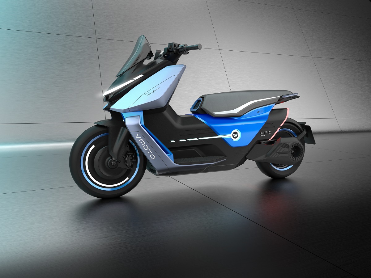 El scooter Vmoto Super Soco ADP Concept desarrollado bajo la tutela del Centro Stile Pininfarina, sorprende en la Feria de Milán EICMA 2023
