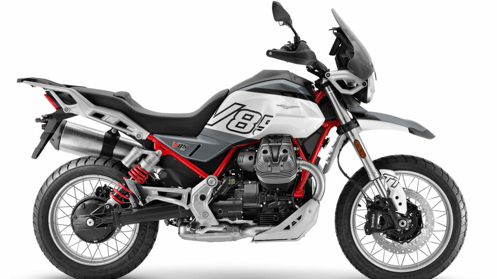 Moto Guzzi V85 TT 2024, blanco, gris, rojo