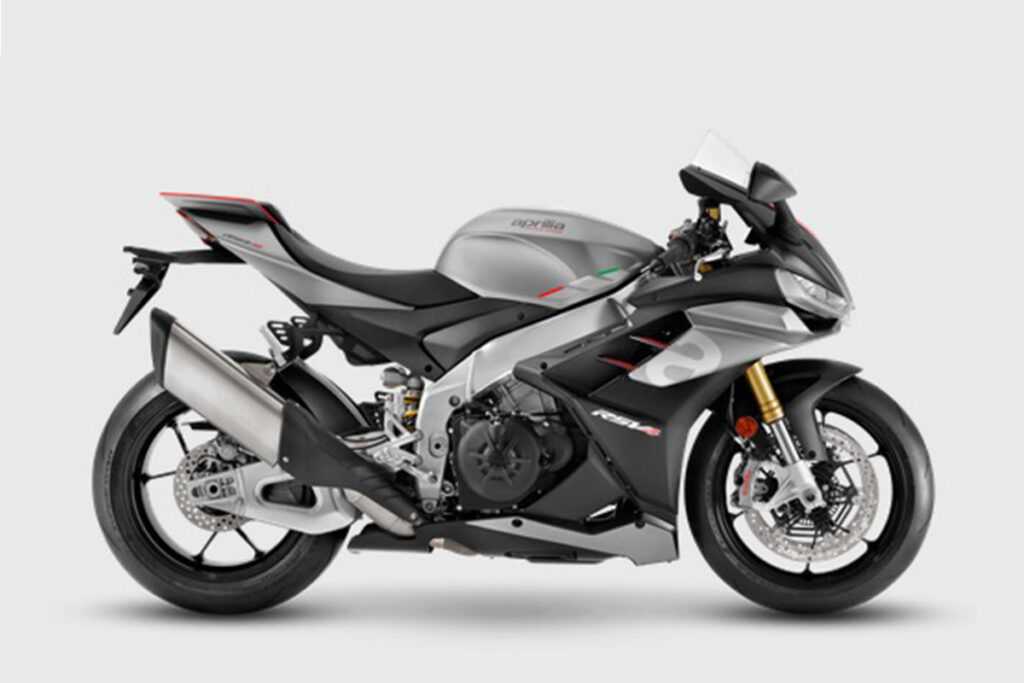 Aprilia RSV4, gris, negro