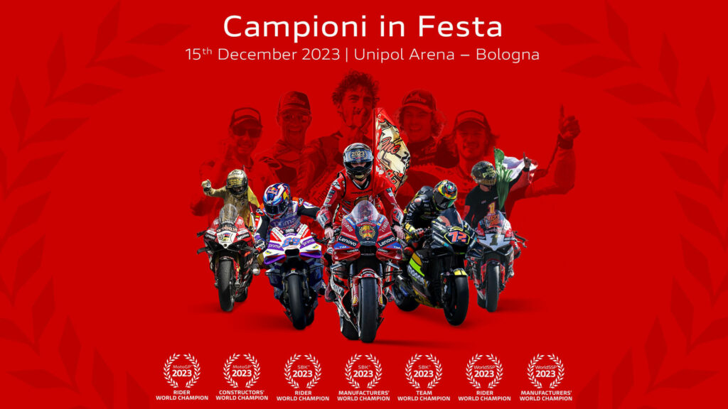 Ducati prepara una gran fiesta por su increíble temporada en competición 1 Campioni-in-Festa-ducati-2023