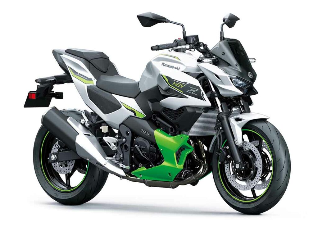 Kawasaki Z 7 Hybrid 2024, gris, verde