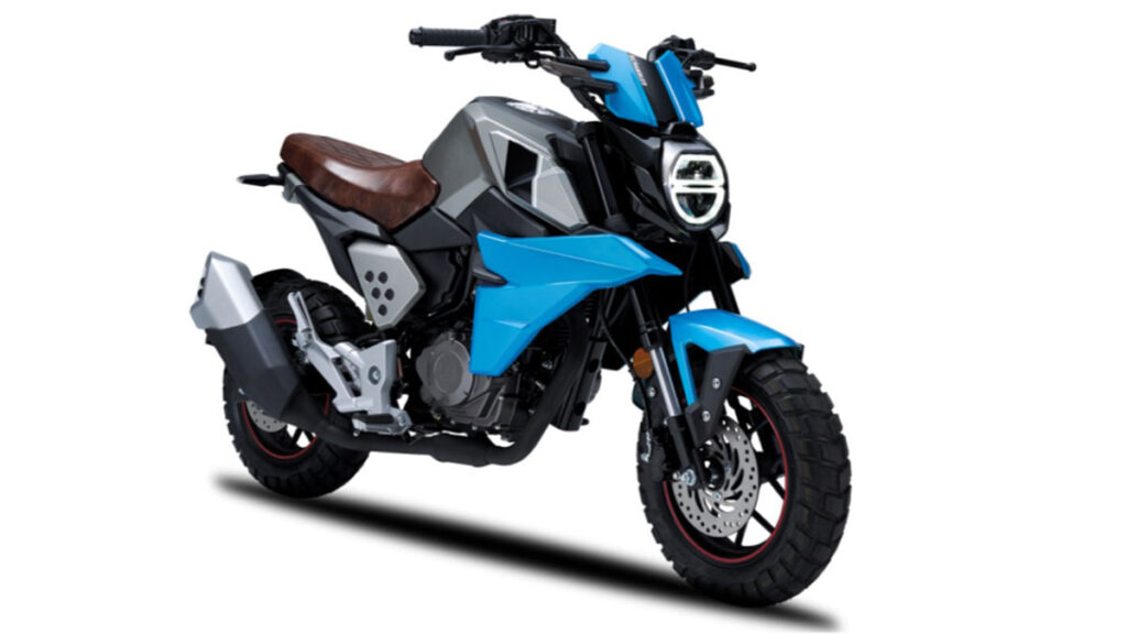 Motos 125 más baratas, FKM Mini Scrambler, azul