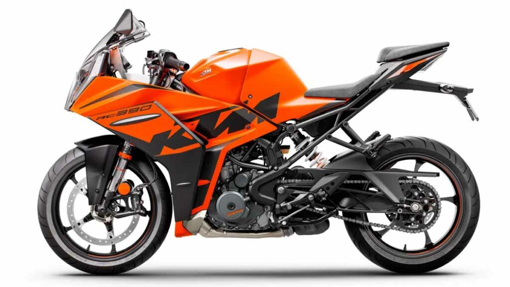 KTM RC 390, naranja, negro