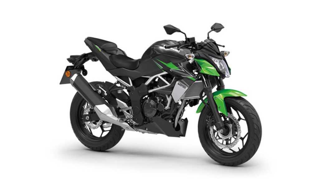 Kawasaki Z125, negro, verde