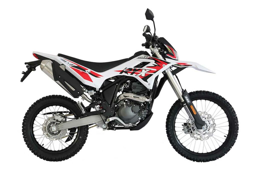 Las 8 motos trail 125 con mejor oferta en enero de 2024 14 MH RYX 125, blanco, rojo