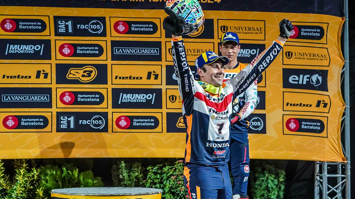 Toni Bou empieza la temporada con una victoria bajo los focos del Palau Sant Jordi