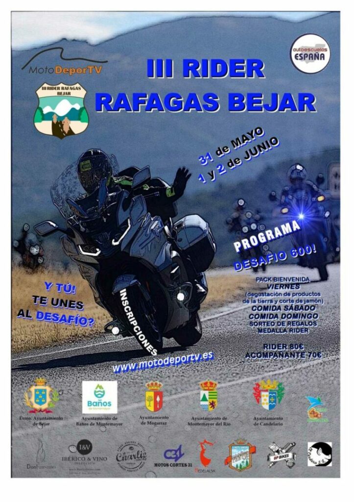 La Rider Ráfagas Béjar celebra su tercera edición 10 programa rider rafagas bejar 2024