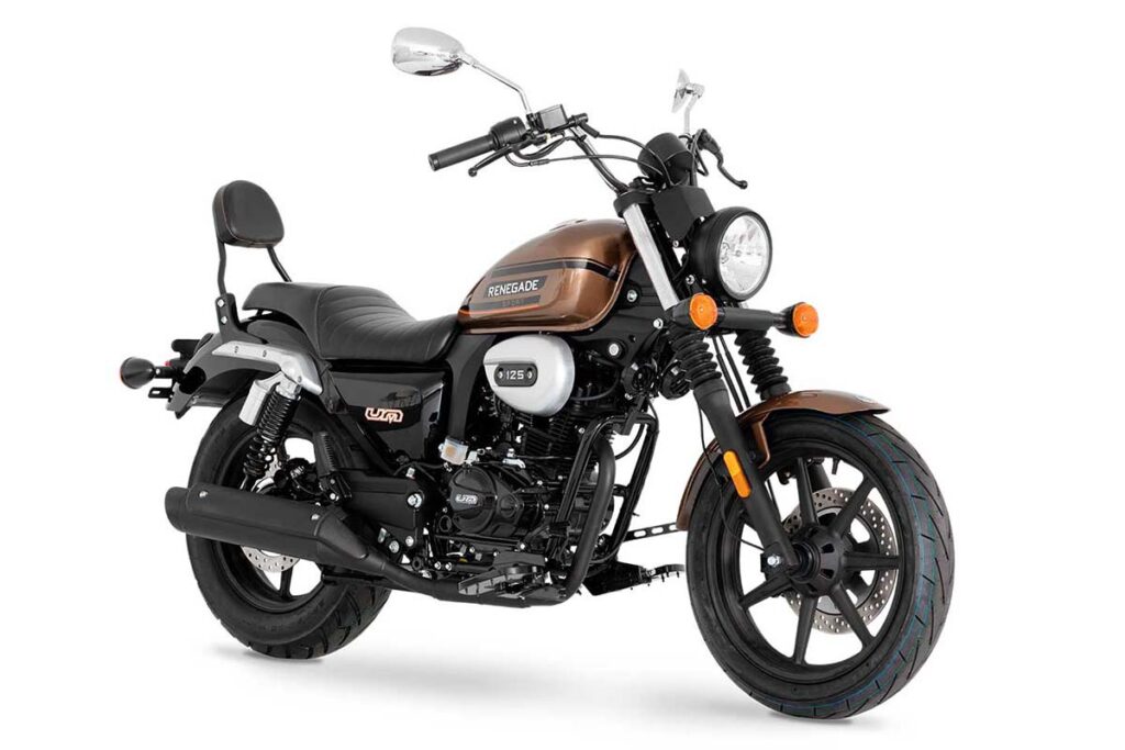 Este es el precio de la primera moto custom 125 de Zontes para el carnet de coche y sus rivales 18 UM Motorcycles Regenage Sport, marrón