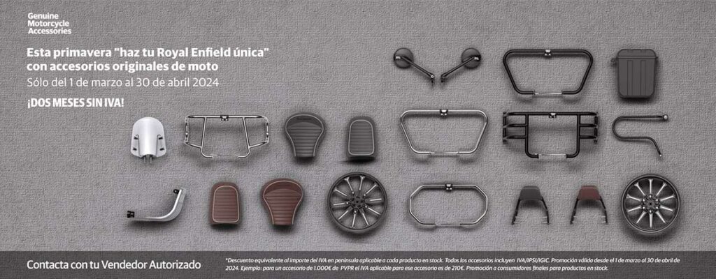 Este chollo de Royal Enfield te permite personalizar tu moto sin pagar el IVA 12 landing ACCESORIOS ROYAL 1920X750 1