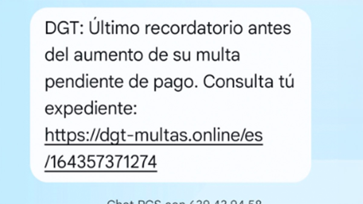 Mucho cuidado: continúa la estafa sobre las multas falsas de la DGT enviadas por SMS 6 Alerta estafa la DGT advierte sobre las multas falsas enviadas por SMS 00003