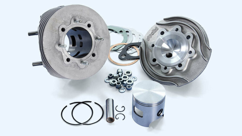 Este kit de Polini mejora el rendimiento de la Vespa Primavera hasta tal punto, que sólo es apto para circuito 1 kit polini evolution 3