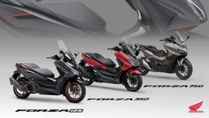 Fotos de los Honda Forza 125, 350 y 750 en su nueva versión 2025