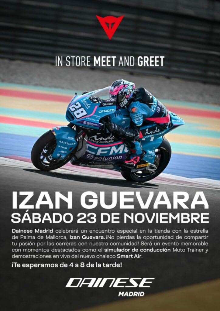 Conoce al piloto de Moto2 Izan Guevara de la mano de Dainese 10 Dainese Madrid Guevara