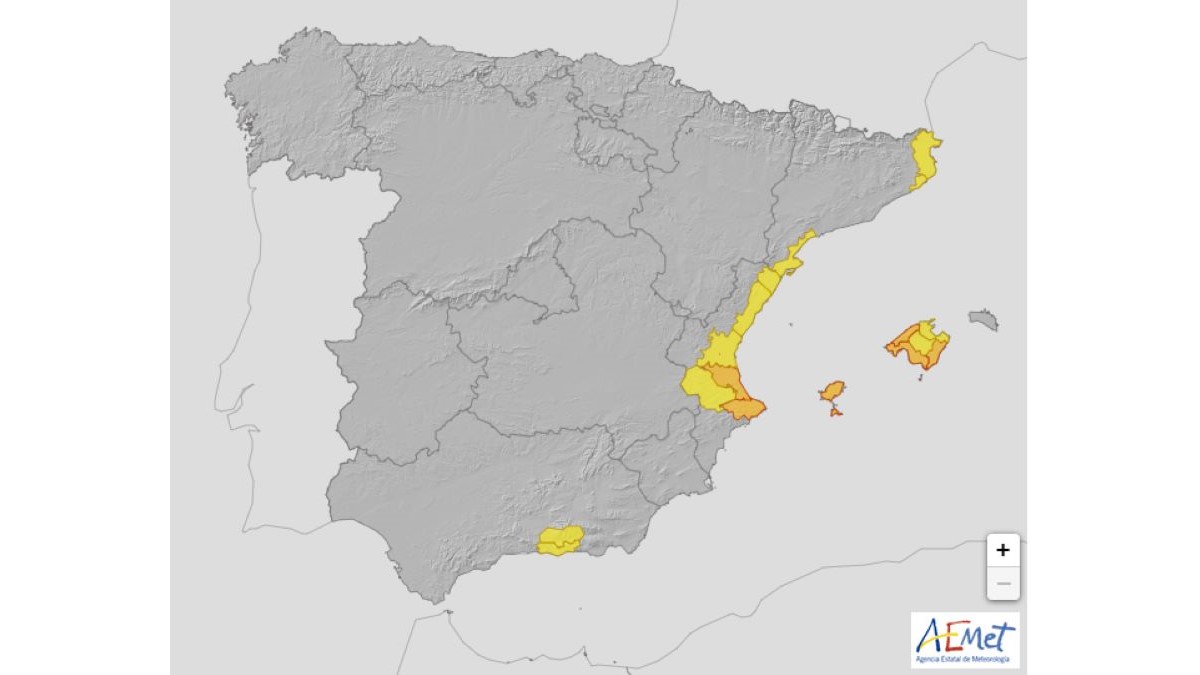La DGT informa sobre cómo consultar el estado de las carreteras ante nueva DANA que llega a la península y Baleares 8 mapa alerta dana dgt
