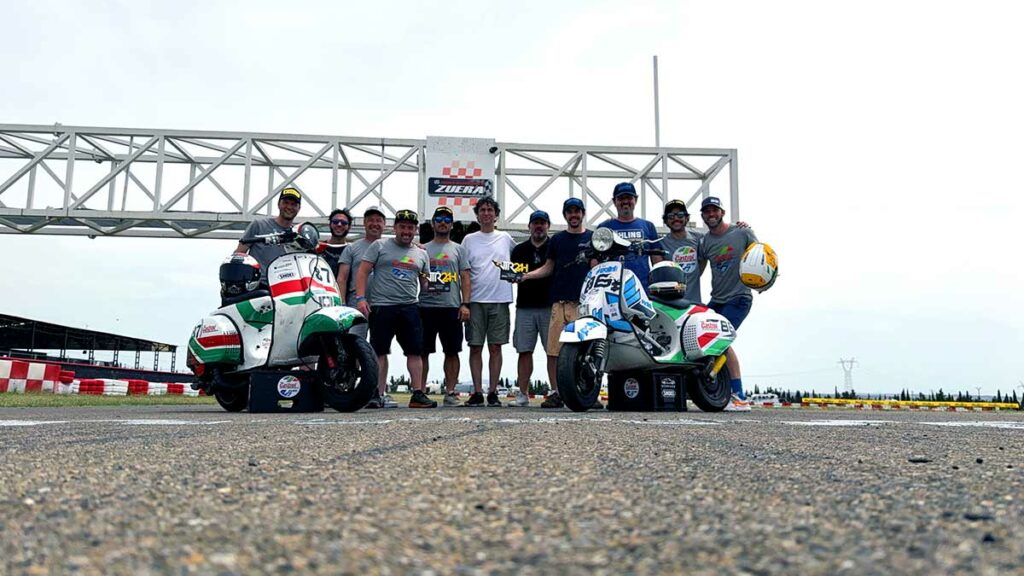 Polini arrasa en la VTR24h 2025 con doble victoria del Team Castrol en categorías Largeframe 1 Polini y Vespa